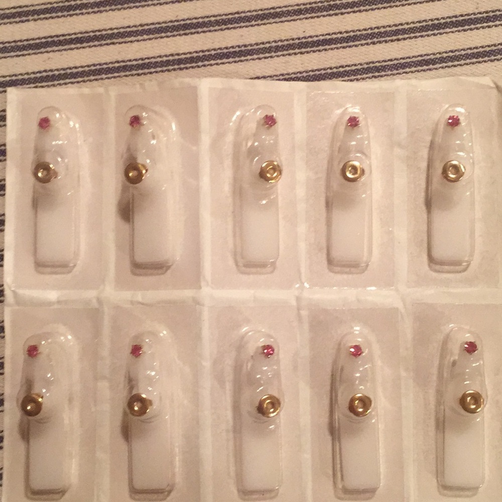 Pink tone surgical steel post earrings